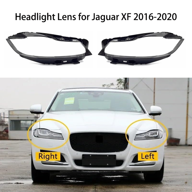 Headlight Headlamp Clear Lens Cover For Jaguar XF 2016-2019